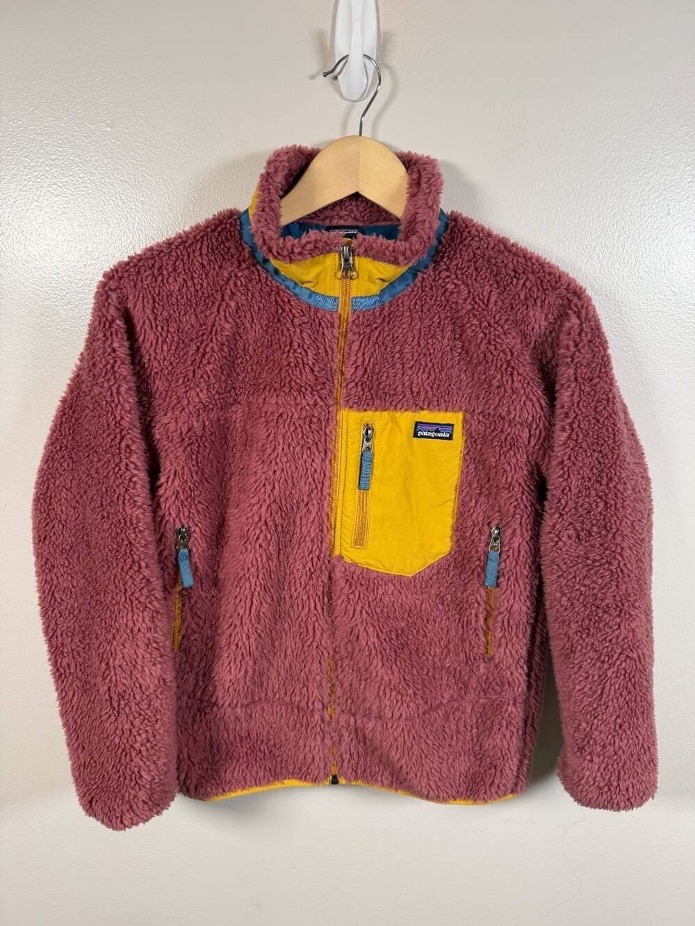 Patagonia Retro X Fleece Jacket Kids Size Large 12 Mauve Pink Outdoor Camping